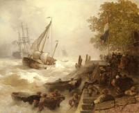 Achenbach, Andreas - Return To Harbour In Rough Seas